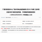 广西水利电业集团有限公司2017年第二批农网改造升级工程综合配电箱、不锈钢配电箱框架招标（GXKLG20181034）中标候选人公示